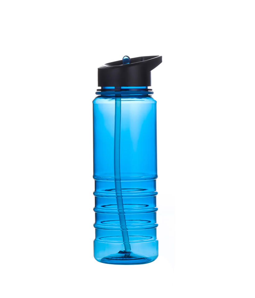 Botella de paja Tritan portátil de 700 ml para deportes al aire libre