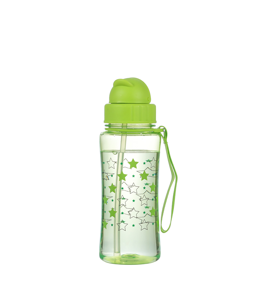 Biberón Tritan Kids de 460 ml sin BPA, resistente a caídas, duradero, higiénico y a prueba de polvo, fácil de transportar