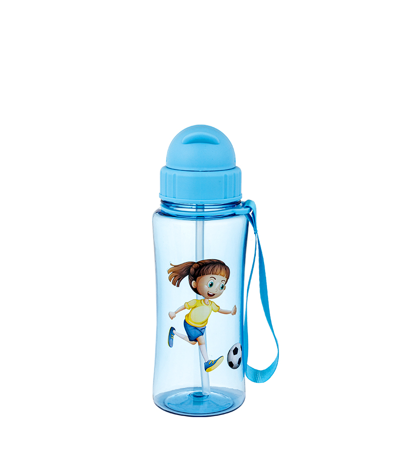 Biberón Tritan Kids de 460 ml sin BPA, resistente a caídas, duradero, higiénico y a prueba de polvo, fácil de transportar