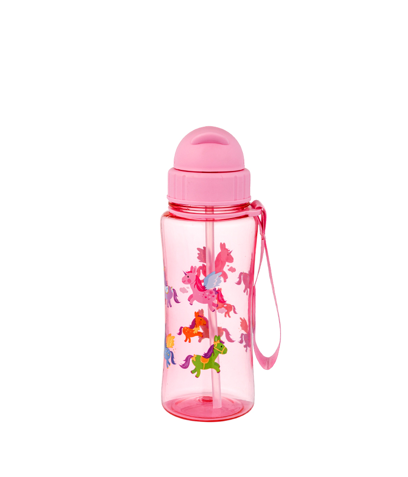 Biberón Tritan Kids de 460 ml sin BPA, resistente a caídas, duradero, higiénico y a prueba de polvo, fácil de transportar